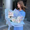 Pastel Hydrangea & Rose Bouquet