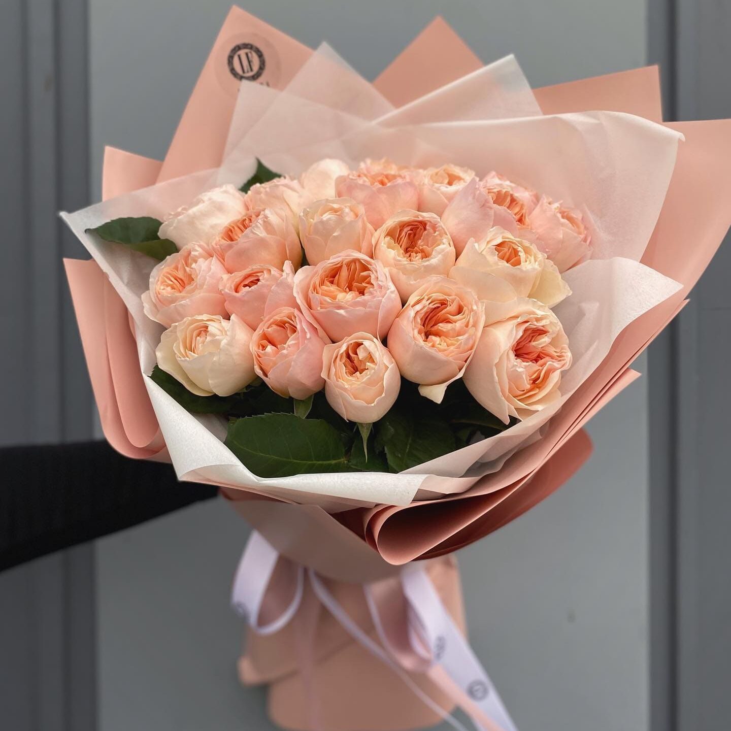Peach Satin Atelier Bouquet